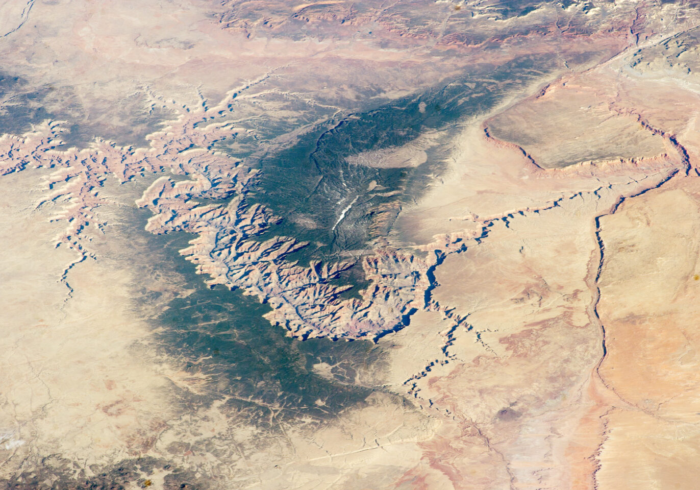 Grand Canyon from International Space Station. public domain