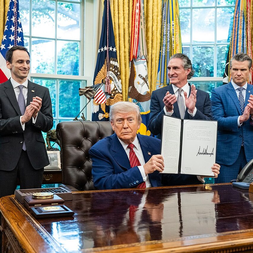 President Donald Trump signs executive orders regarding nuclear energy, Friday, May 23, 2025, in the Oval Office. (Official White House Photo by Molly Riley)