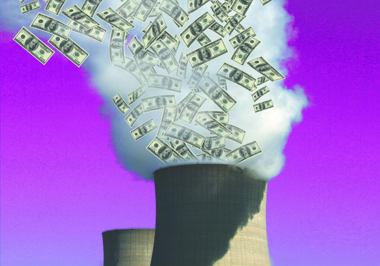 "Burning Money," image featured on cover of The Nation magazine by Gene Case/Avening Angels, used with permission.